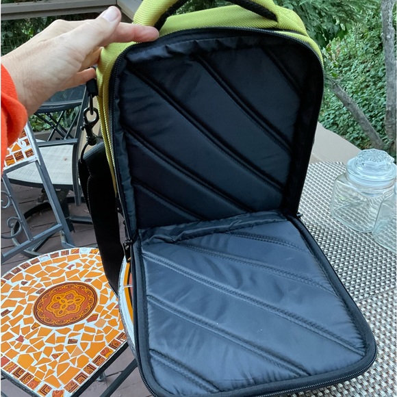 🔵 FUL Green tablet crossbody travel school work unisex canvas bag 9” x 11” - Picture 3 of 16